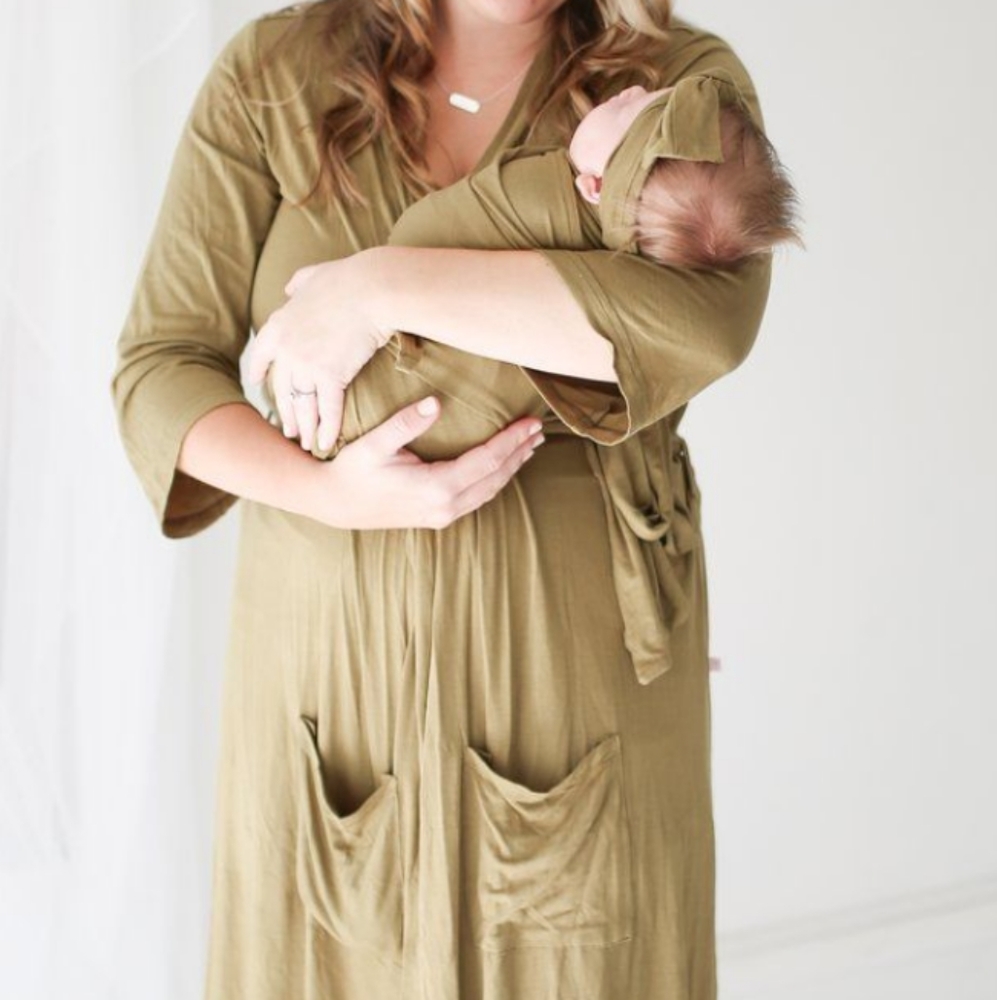 Posh Peanut Olive Green Mommy Robe